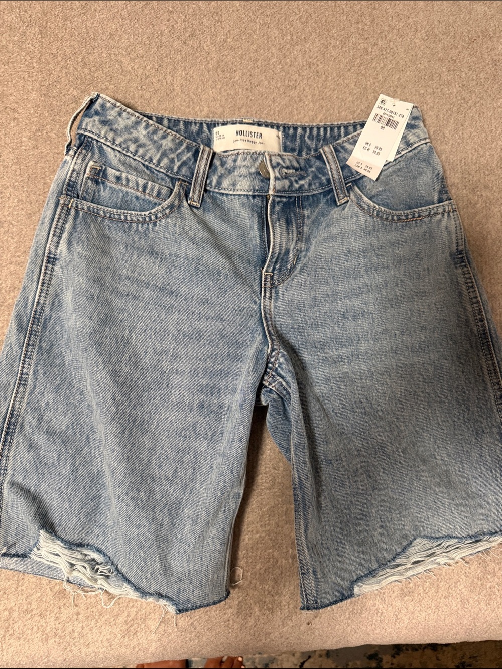 Hollister Light Blue Low Rise baggy shorts - NWT